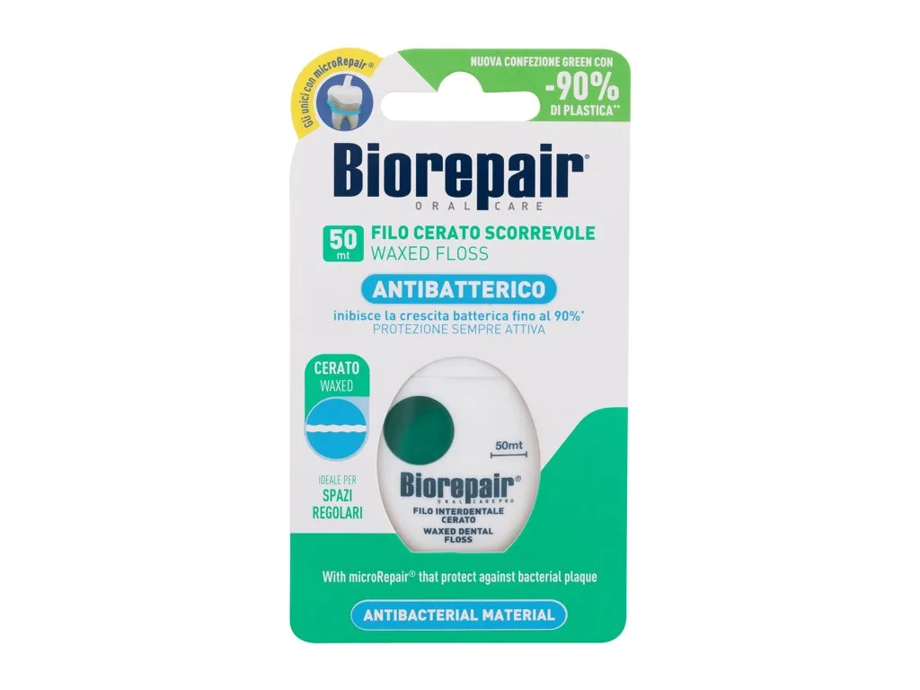 Biorepair Antibacterial Waxed Floss Zobu diegs