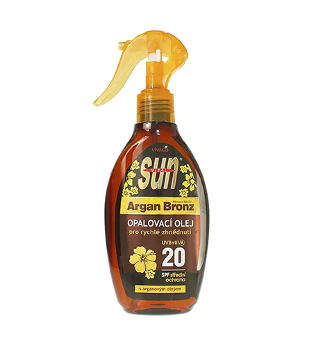 Sun argan bronz oil tanning