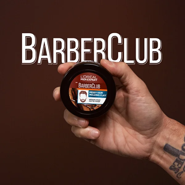 Men expert barber club messy hair molding clay thumbnail 5