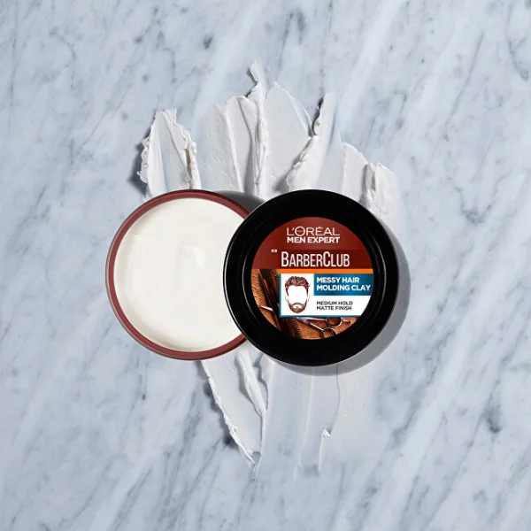 Men expert barber club messy hair molding clay thumbnail 3
