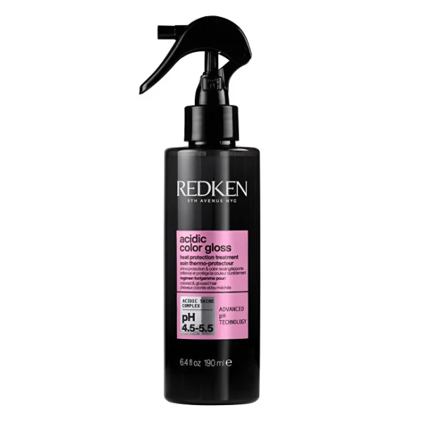 Acidic color gloss heat protection treatment
