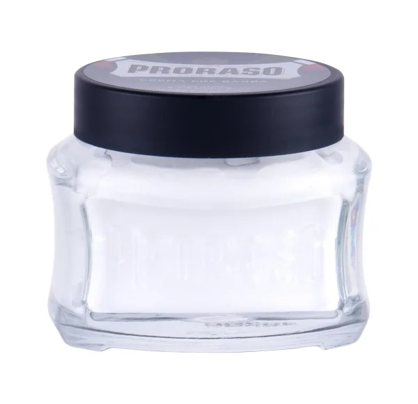 Blue pre-shave cream