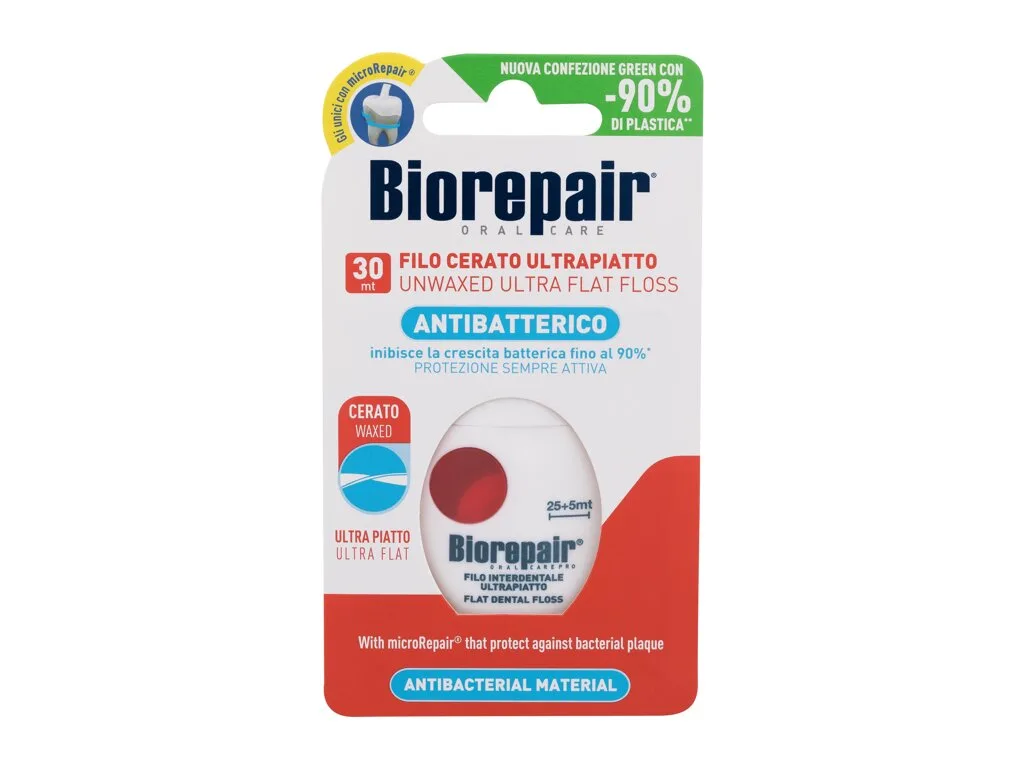 Biorepair Antibacterial Unwaxed Ultra Flat Floss