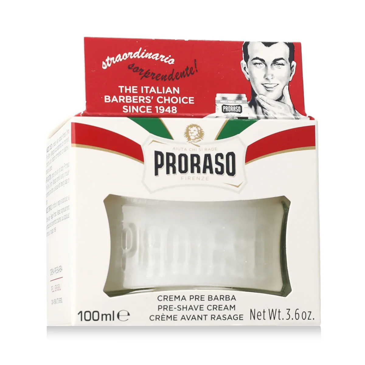 PRORASO White Pre-Shave Cream Pirms skūšanās