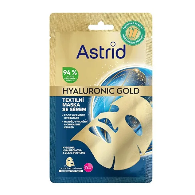Astrid Textile mask with gold proteins