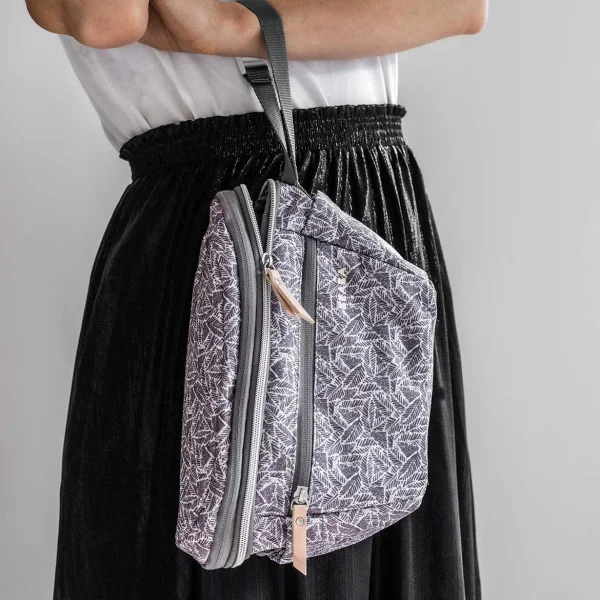 vežimėlio krepšys-mamos rankinė 2in1, POP UP TROLLER BAG BIARRITZ HEATHER, marga pilka thumbnail 2