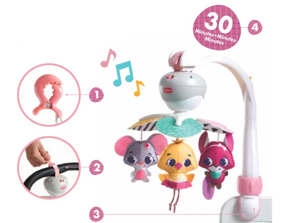 kelioninė karuselė Tiny Princess Tales Take Along Mobile thumbnail 6