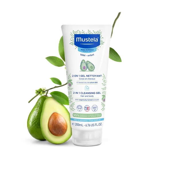 prausimosi želė kūnui ir plaukams Bébé 2 in 1 Cleansing Gel, 200 ml