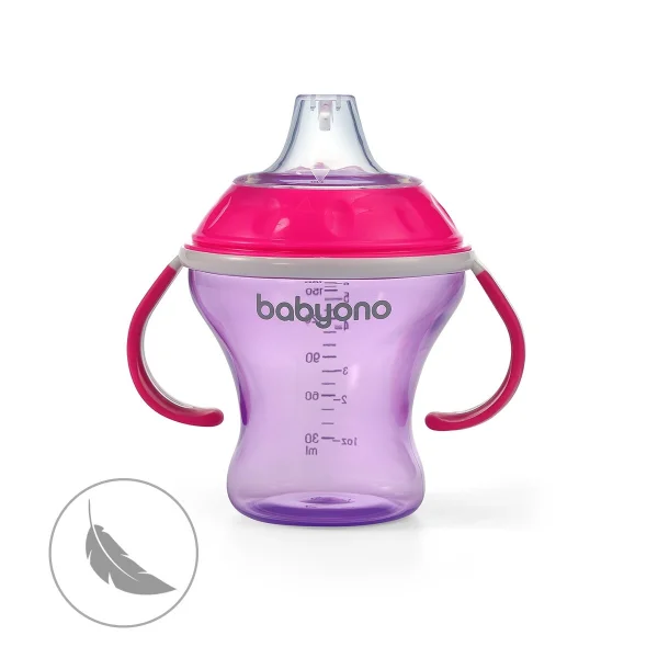 neišsiliejanti gertuvė nuo 6 mėn., minkštu snapeliu, NATURAL NURSING, rožinė, 180 ml, 1456 thumbnail 3