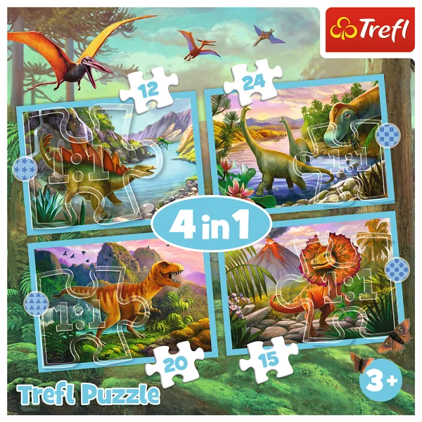 TREFL 12+15+20+24 dėlionių rinkinys „Dinozaurai“ thumbnail 5