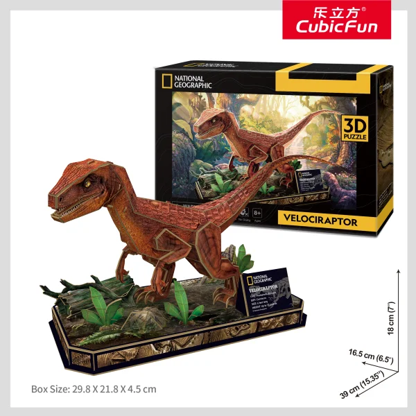  National Geographic 3D dėlionė „Velociraptorius“