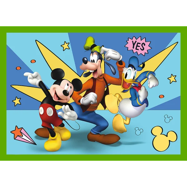 TREFL MICKEY MOUSE 12+15+20+24 dėlionių rinkinys „Peliukas Mikis“