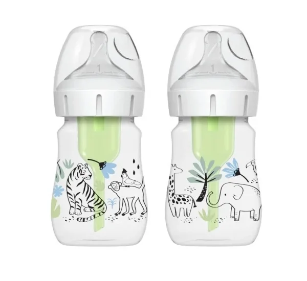 Buteliukai Options+ plačiu kakleliu 150ml JUNGLE