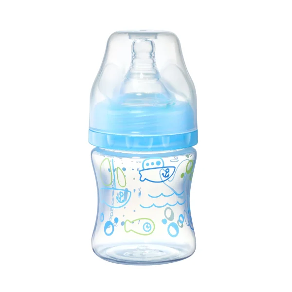 dieglių nesukeliantis plataus kaklelio buteliukas 120 ml, nuo 0 mėn., mėlynas 402/03