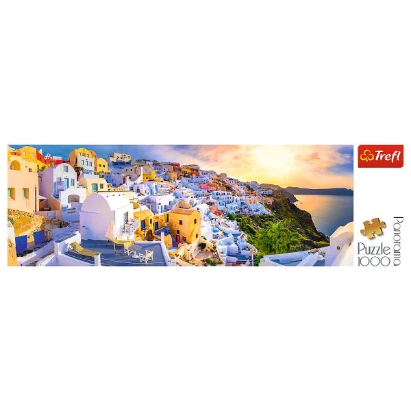 TREFL Panoraminė dėlionė „Santorini“, 1000 det.