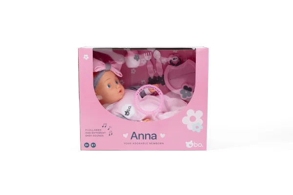  Interaktyvi lėlytė-naujagimis Anna, 42 cm