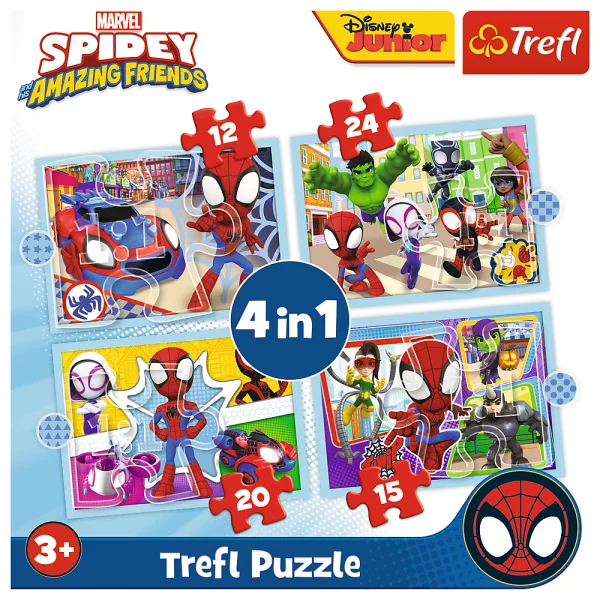 TREFL  12+24+20+15 dėlionių rinkinys „Spidey“ thumbnail 5