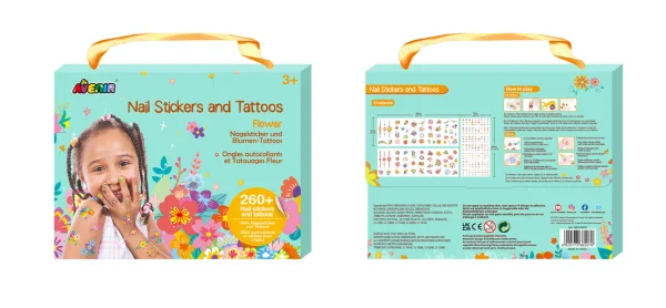  230+ nagų lipdukų ir tatuiruočių „Gėlės“ thumbnail 3