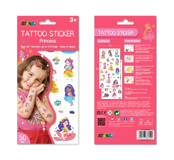  Priklijuojamos tatuiruotės „Princesės“