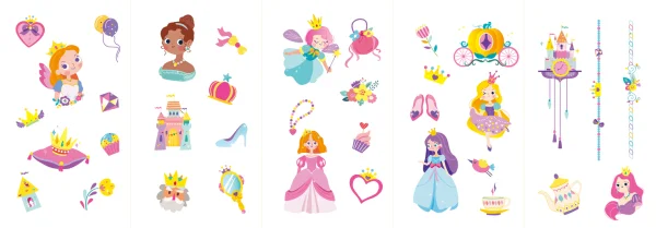  230+ nagų lipdukų ir tatuiruočių „Princesės“ thumbnail 3