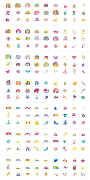  230+ nagų lipdukų ir tatuiruočių „Princesės“ thumbnail 5