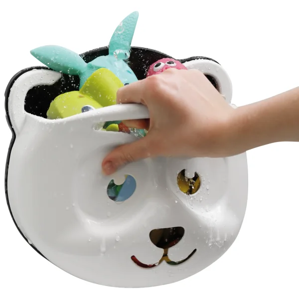 laikiklis vonios žaislams Panda juodas-baltas