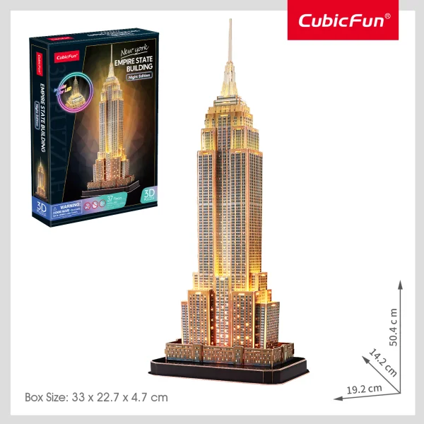 CUBICFUN 3D dėlionė „Empire State pastatas“ (LED)