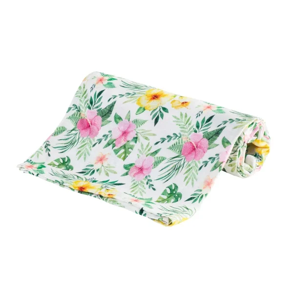  bambukinis vystyklas 30X30 gėlės BOC0300
