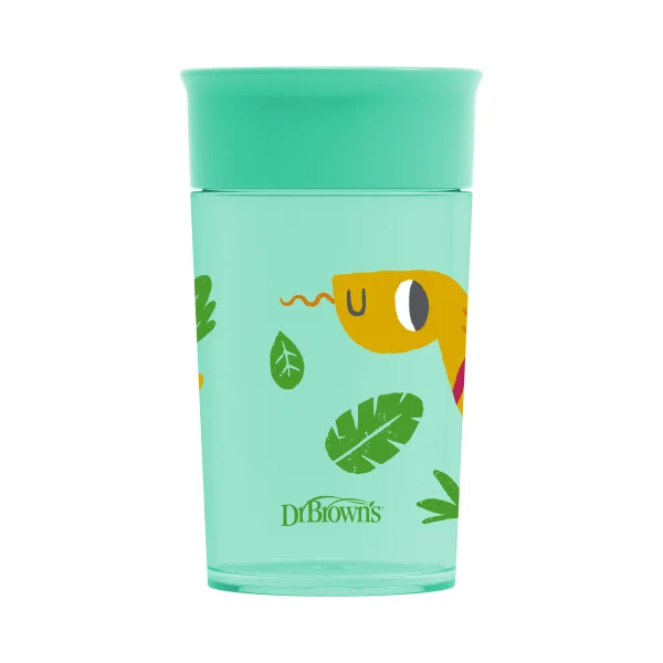 gertuvė su dangteliu CHEERS 360 DECO 300ml, žalia
