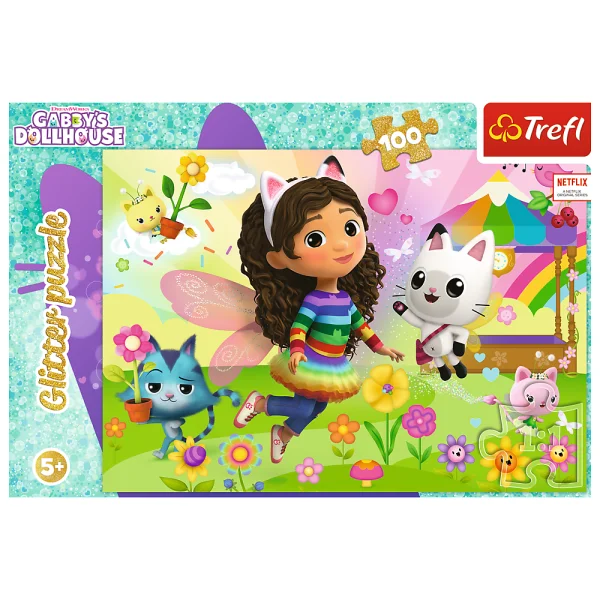  GABBY´S DOLLHOUSE Blizgantis dėlionė, 100 det. thumbnail 2