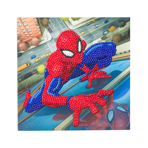 SPIDER-MAN CRYSTAL ART Atvirukas „Žmogus-voras“, 18 x 18 cm