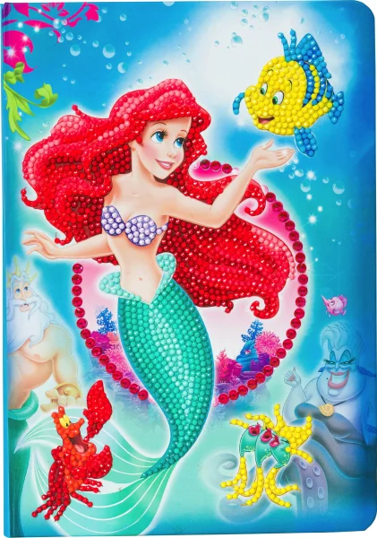 DISNEY PRINCESS CRYSTAL ART Užrašų knygelė „Mažoji undinėlė“