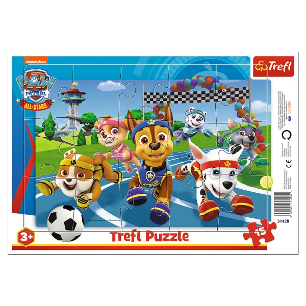  PAW PATROL dėlionė „Šuniukai-patruliai“, 15 det.