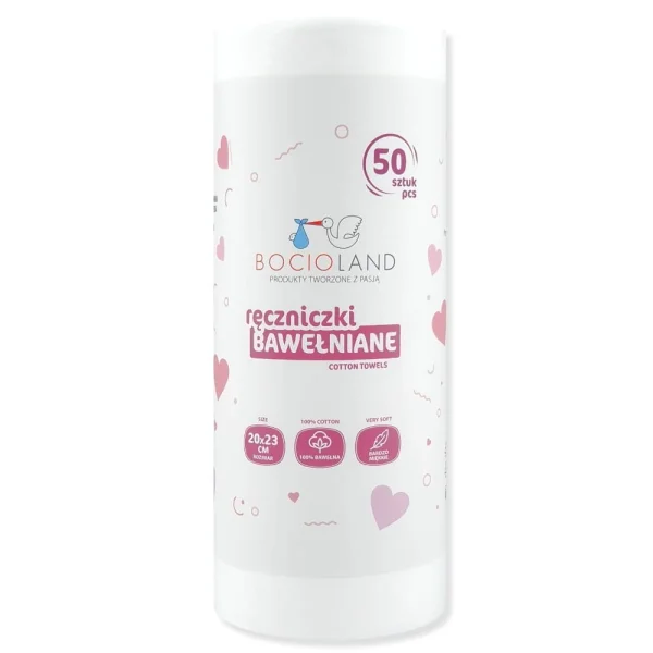  rankšluostis medvilninis ritinėlis, 50 vnt., 20x23 BL154 