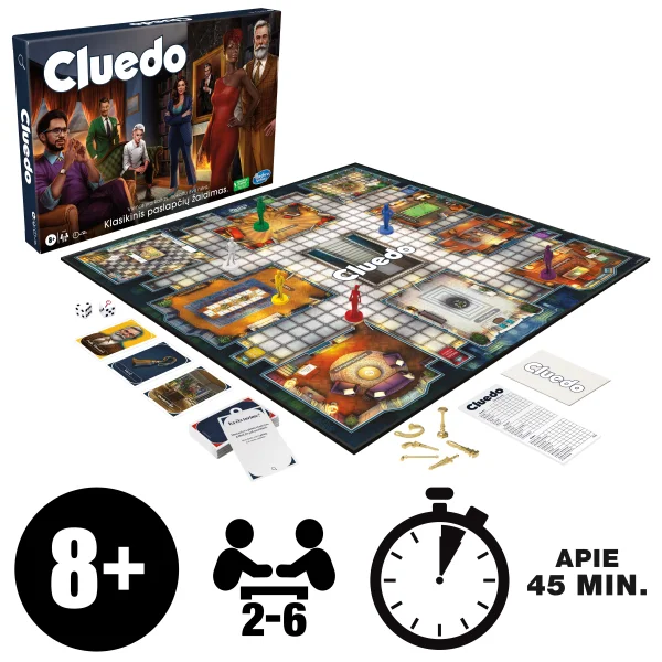 CLUEDO Klasikinis paslačių žaidimas, lietuvių k. thumbnail 8