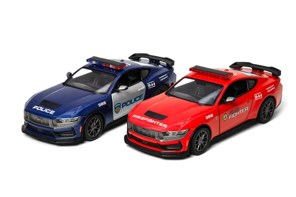 Automobilio modelis 2024 Ford Mustang Dark Horse (Police/Firefighter), scale 1:38