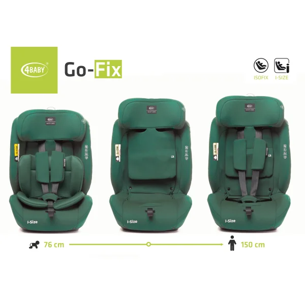 autokėdutė GO-FIX 76-150CM žalia I-SIZE thumbnail 5