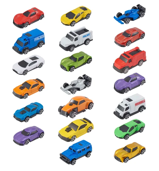  Gatvės automobilių rinkinys, 7 CM, 20 vnt. thumbnail 2