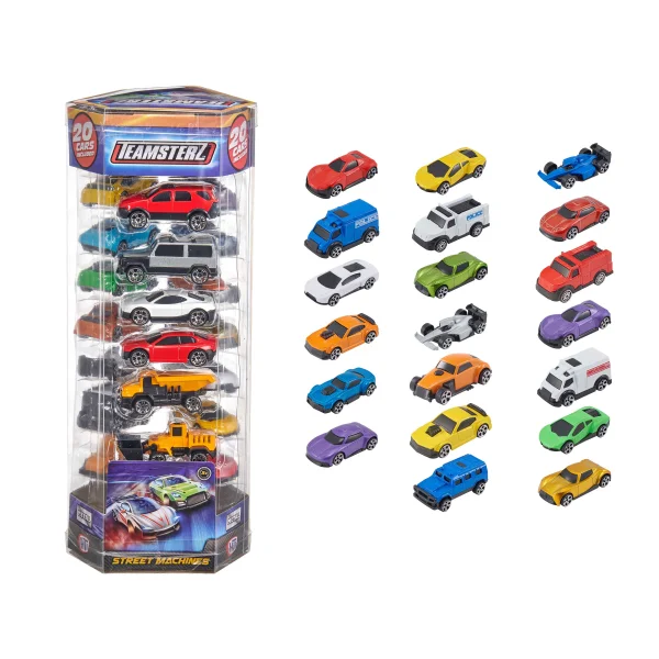  Gatvės automobilių rinkinys, 7 CM, 20 vnt.