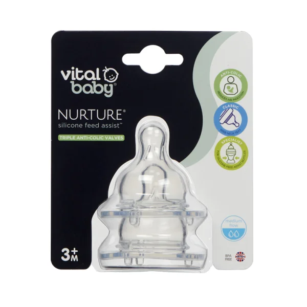 vidutinės tėkmės žindukas 3+ mėn. NURTURE Silicone Feed Assist  thumbnail 3