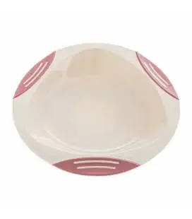  dubenėlis limpančiu dugnu ir neslystančiais kraštais, beige/pink, A0525