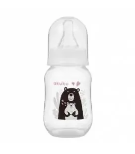  maitinimo buteliukas 125 ml su silikoniniu žinduku, А0004