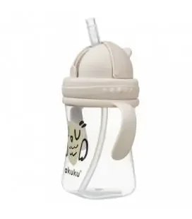  gertuvė su šiaudeliu nuo 9 mėn., 300ml, su dviem rankenėlėmis, OWL A0204 thumbnail 2