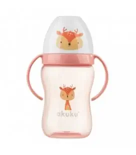  neišsiliejanti gertuvė nuo 6 mėn., 240 ml su dviem rankenėlėmis, A0221-DEER thumbnail 2