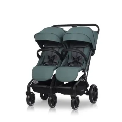 Vežimėlis dvynukams  Echo, Sage green