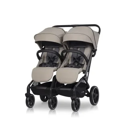 Vežimėlis dvynukams  Echo, Savana beige