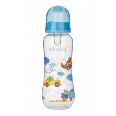  maitinimo buteliukas 250 ml su silikoniniu žinduku, А0105_BLUE