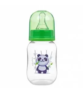  maitinimo buteliukas 125 ml su silikoniniu žinduku, А0104_Green