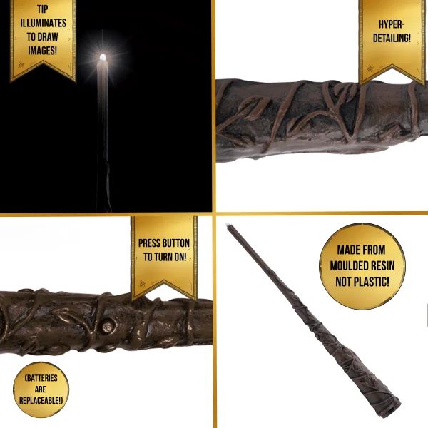  Šviečianti burtų lazdelė – Hermione Granger, 18 cm