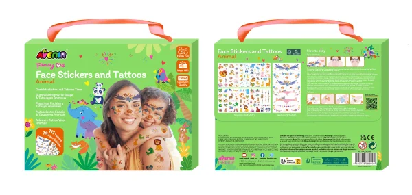  Veido lipdukai ir tatuiruotės „Gyvūnai“
